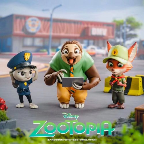 正版魔力风暴迪士尼疯狂动物城超速闪电尼克潮玩手办摆件礼物分销