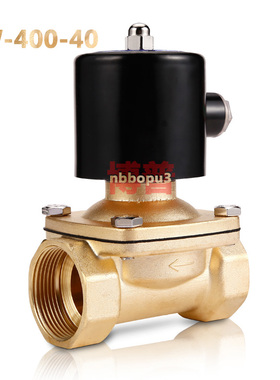 博普品牌2W-400-40DN40水管用电磁阀ac220v电控电子进气阀门1寸半