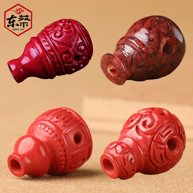 紫金砂朱砂一体三通佛头材料diy星月菩提手串配饰帝王砂手工散珠