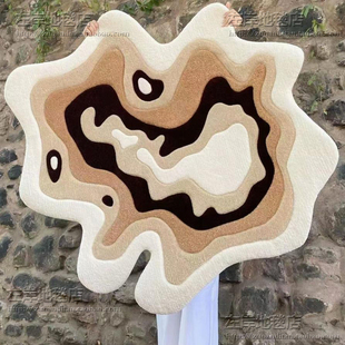 现代潮流异形意式极简地毯客厅茶几卧室书房衣帽间床手工地毯加厚