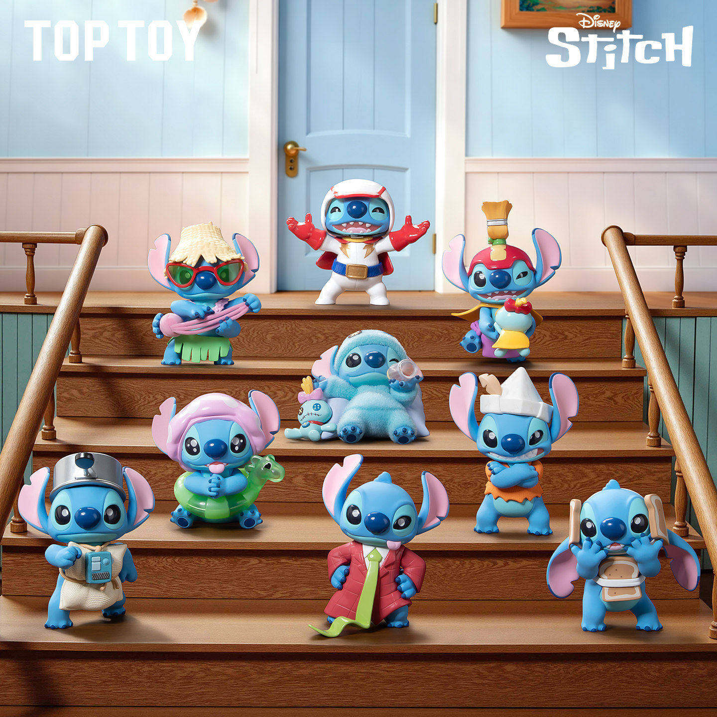 TOPTOY迪士尼史迪奇可爱装扮系列手办盲盒星际宝贝周边摆件礼物