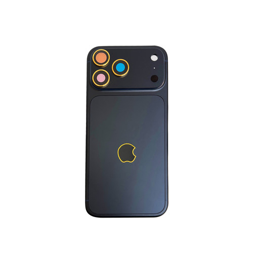 适用于17Pro彩色中框IPhone17Promax高端玻璃黑金个性后盖