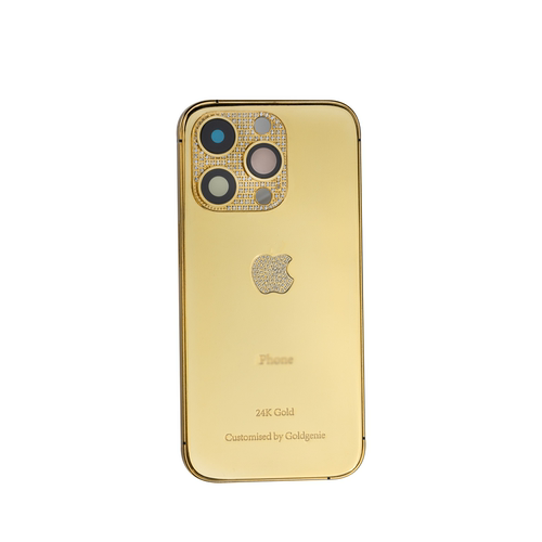 适用iphonePro黄金钻石刻字外壳限量版max高端私人定制中框后盖壳