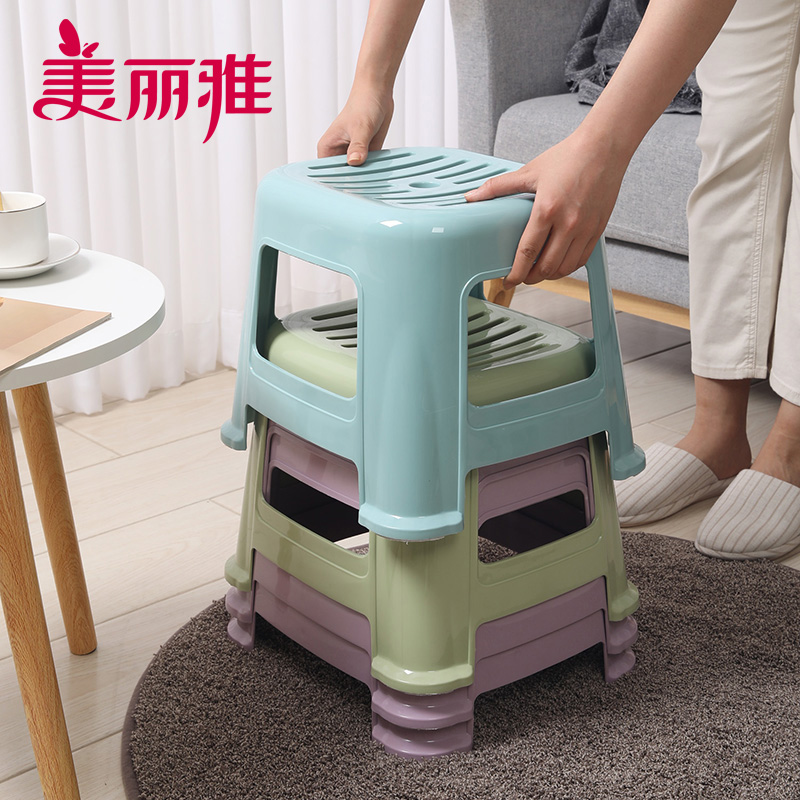 美丽雅塑料凳子加厚客厅小板凳