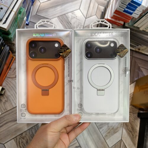 IDEAR适用苹果iPhone17 Promax磨砂半透明手机保护套全包边塑料硬壳防摔摄像头防指纹超薄带磁吸环金属支架