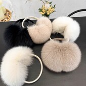 里面真毛 狐狸毛整皮耳罩冬防冻真皮毛耳包皮草獭兔内里暖耳耳捂