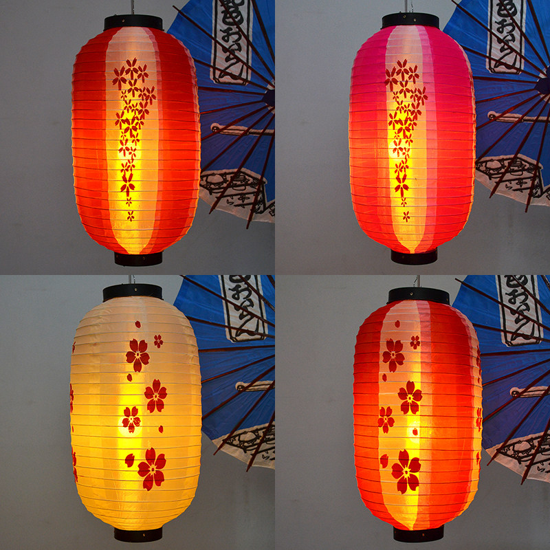 日式餐厅料理酒店装饰绸布灯笼日本浮世绘美人图纸灯时尚中秋灯笼