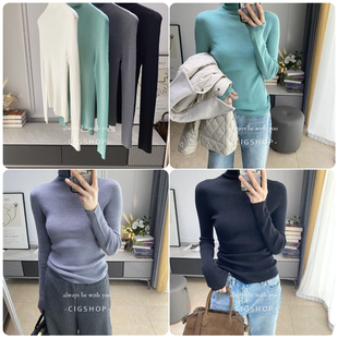 德国扬子super140s精纺秋冬高领保暖羊毛针织打底衫 天衣无缝