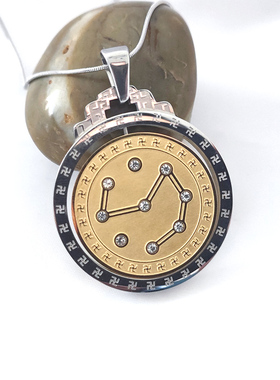 男女钛钢可旋转吊坠祖炁