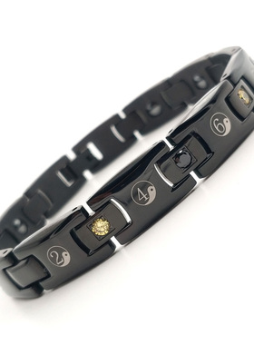 男女钛钢轻奢数字手链订制