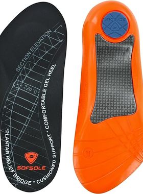 sofsole舒足速乐缓解筋膜 炎 扁平足 足弓支撑跑步男女式七分鞋垫