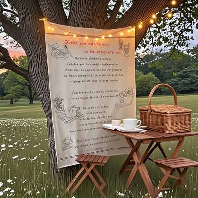 ins南法风自然复古田园农场风咖啡厅餐厅背景装饰挂布