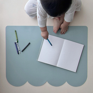 ins风儿童书桌垫餐垫隔热垫鼠标垫绘画作业西餐防水仿皮革餐桌垫