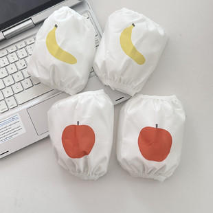 ins多巴胺彩色儿童袖套秋冬手工防水防污耐脏套袖可爱水果彩色袖