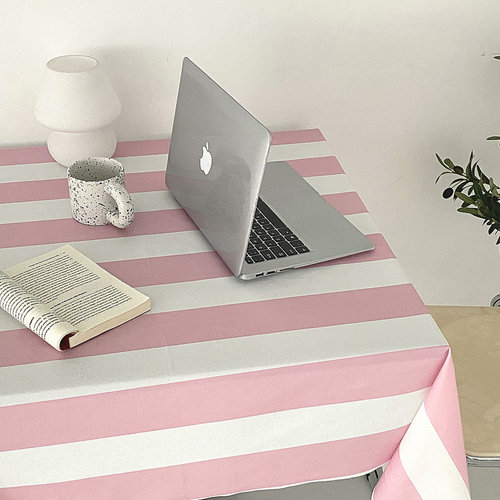 ins韩风春天少女粉桌布背景布