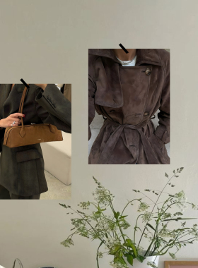 ins风秋冬服装大衣街拍背景墙画报软装装饰画服装店工作室海报纸