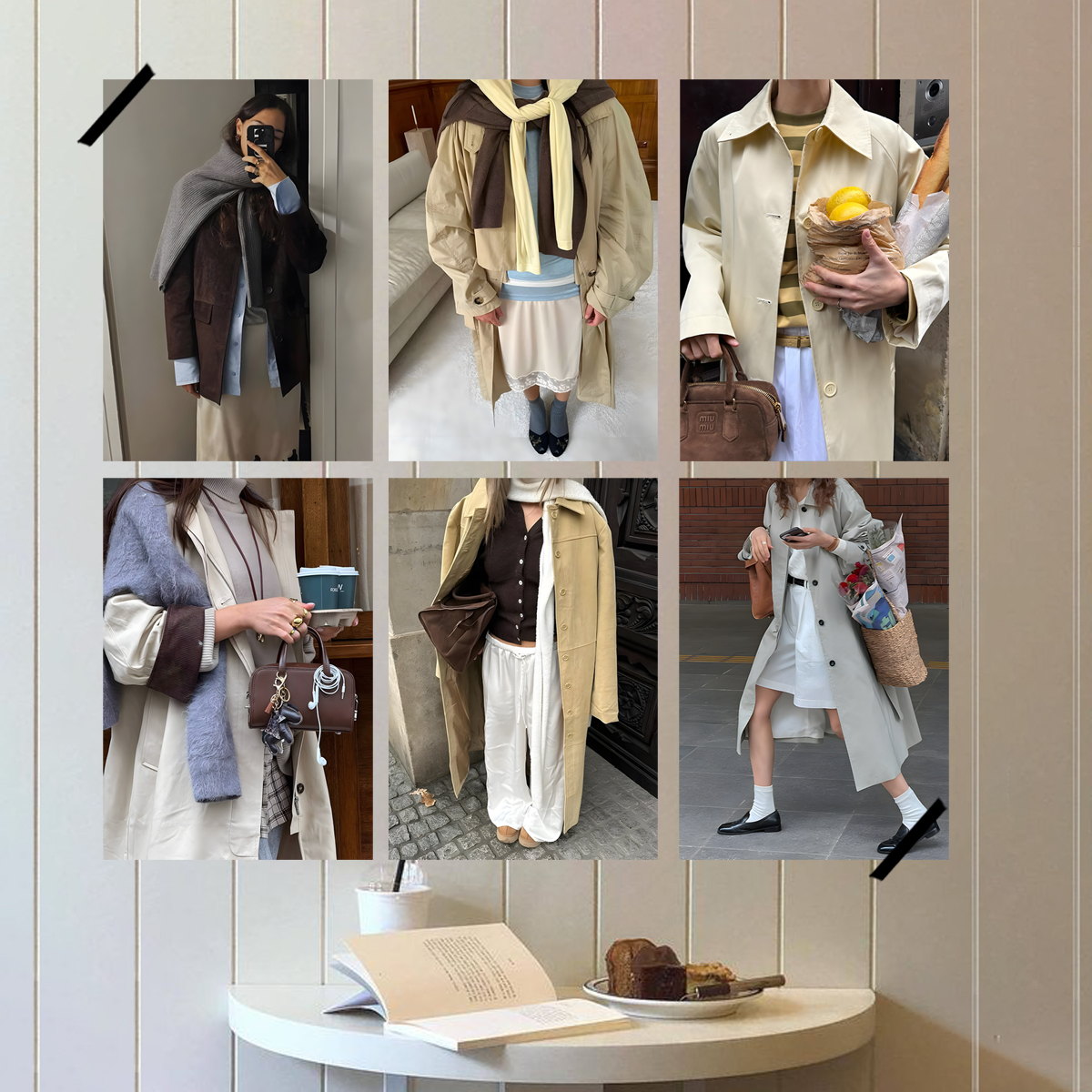 ins博主韩风秋冬叠穿服装店画报背景墙直播咖啡馆软装百搭海报纸