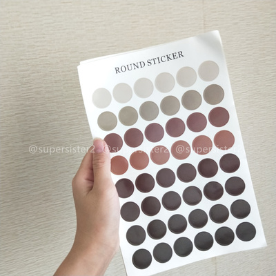 ins韩风莫兰迪色渐变搭配月贴纸