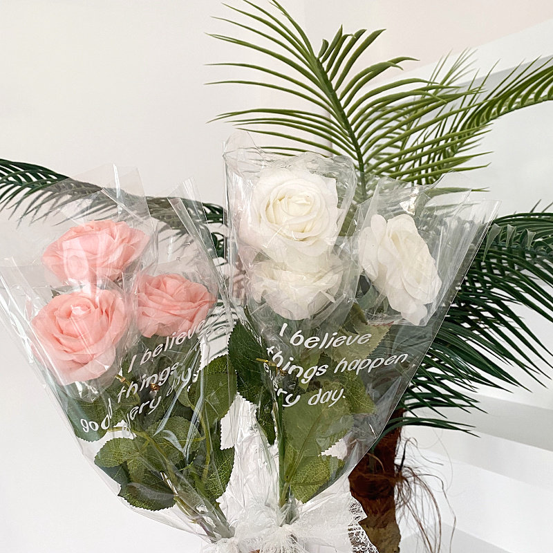 ins玫瑰花花束chic韩风摆拍道具装饰花礼品送人花束生日真爱花束