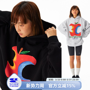 哭喊中心 男女同款 CryingCenter 3c苹果基础连帽加绒卫衣