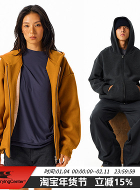 CryingCenter 低领口空气绒大轮廓加绒卫衣 男女款 哭喊中心