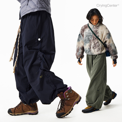 CryingCenter 拉绳节点宽松阔腿吊脚裤 男女款 哭喊中心