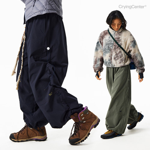 CryingCenter 拉绳节点宽松阔腿吊脚裤 男女款 哭喊中心