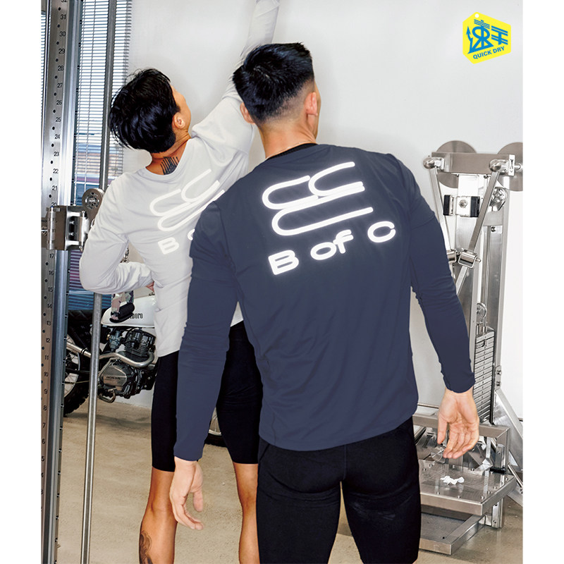 CryingCenter bofc 反光跑道印花健身跑步长袖速干T恤 哭喊中心