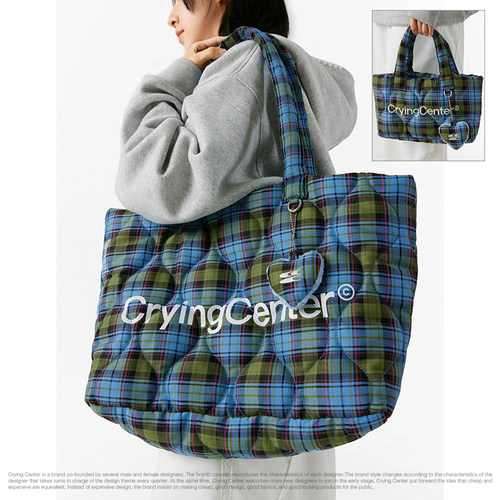 CryingCenter 格纹云朵挂件包 斜挎包单肩包 哭喊中心