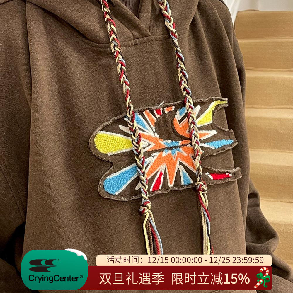 CryingCenter烟花毛巾绣卫衣