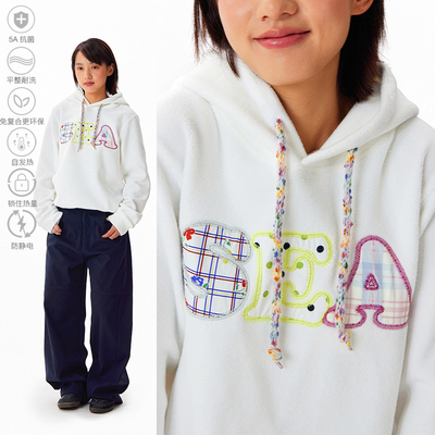 CryingCenter SEA摇粒绒女短款连帽卫衣 哭喊中心