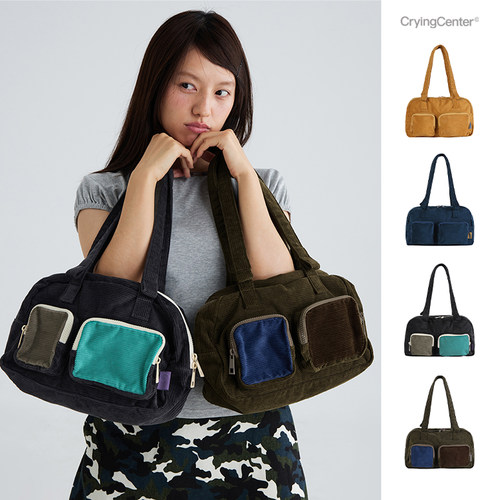 CryingCenter灯芯绒通勤日常单肩包腋下法棍包 哭喊中心
