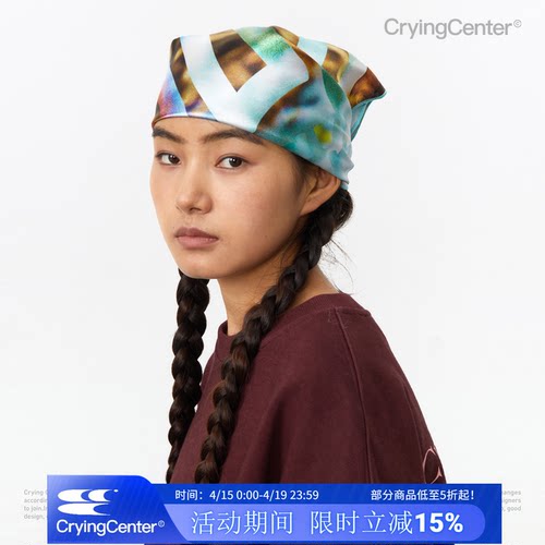 CryingCenter Soul Surfer冲浪胶片印花多功能方巾头巾 哭喊中心