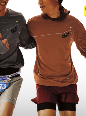 CryingCenter撞色线条吸湿速干马拉松跑步训练运动服长袖男女同款