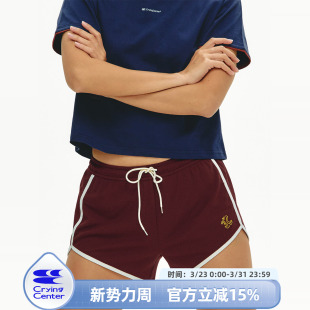 CryingCenter 哭喊中心 苹果复古包边跑步休闲运动短裤