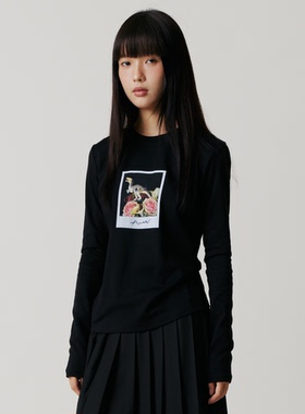 荒木經惟 x CryingCenter 哭喊中心 花 宝丽来恐龙女款长袖黑色