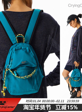 CryingCenter尼龙编织绳挂绳串珠野餐包迷你双肩包登山包哭喊中心