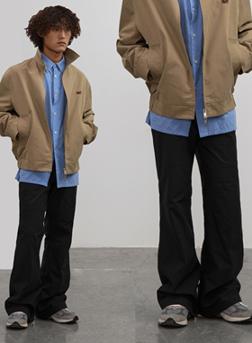 CryingCenter 黑色防泼水微喇叭棉裤/滑雪裤 冬季显瘦神裤