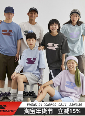 CryingCenter 莫兰迪低饱和多色3C经典LOGO短袖teeT恤 哭喊中心