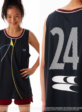 CryingCenter 篮球线条运动背心 网眼透气吸湿快干 哭喊中心