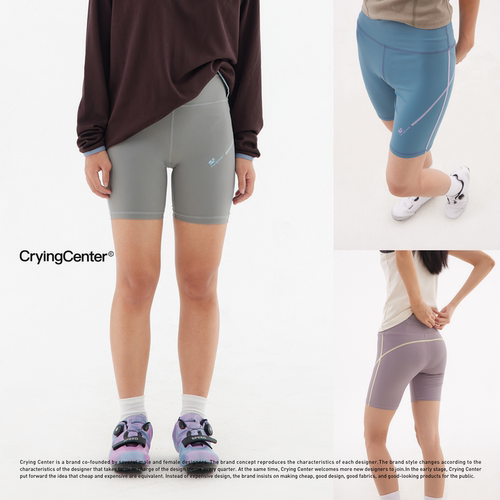 CryingCenter  线路撞色4分骑行瑜伽裤 哭喊中心