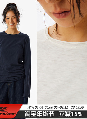 CryingCenter 竹节棉卷边堆量圆领长袖tee 哭喊中心
