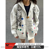 CryingCenter冥想时刻inner peace 加绒连帽卫衣外套男女哭喊中心