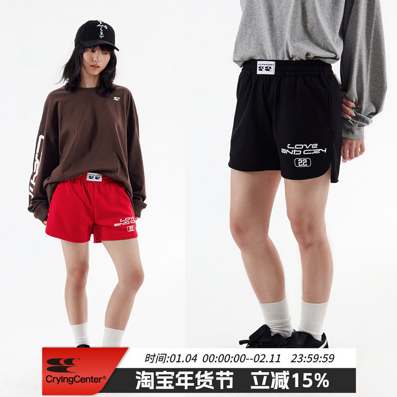 CryingCenter love and cry三色运动短裤 男女款 哭喊中心,男装,休闲裤,淘宝优惠券,粉丝福利购,淘宝优惠卷