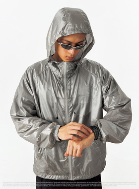 CryingCenter 涂鸦字体微微透风衣短夹克外套户外 哭喊中心