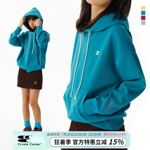CryingCenter 合身苹果刺绣连帽卫衣 不加绒 哭喊中心