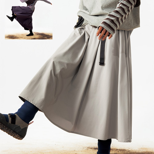 CryingCenter 轻薄伞型A摆半身长裙 哭喊中心