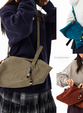 CryingCenter反毛皮饺子单肩斜跨包小饺包（含串珠挂件）哭喊中心