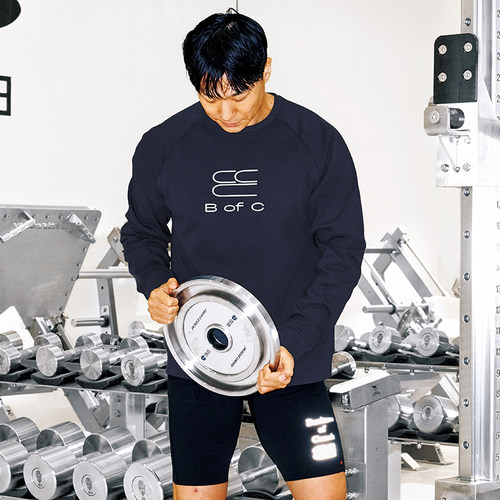 CryingCenter bofc 宽松暗格纹健身插肩长袖圆领T恤 哭喊中心