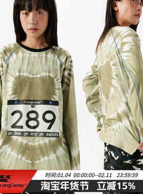 CryingCenter 扎染马拉松号码牌套指长袖 哭喊中心
